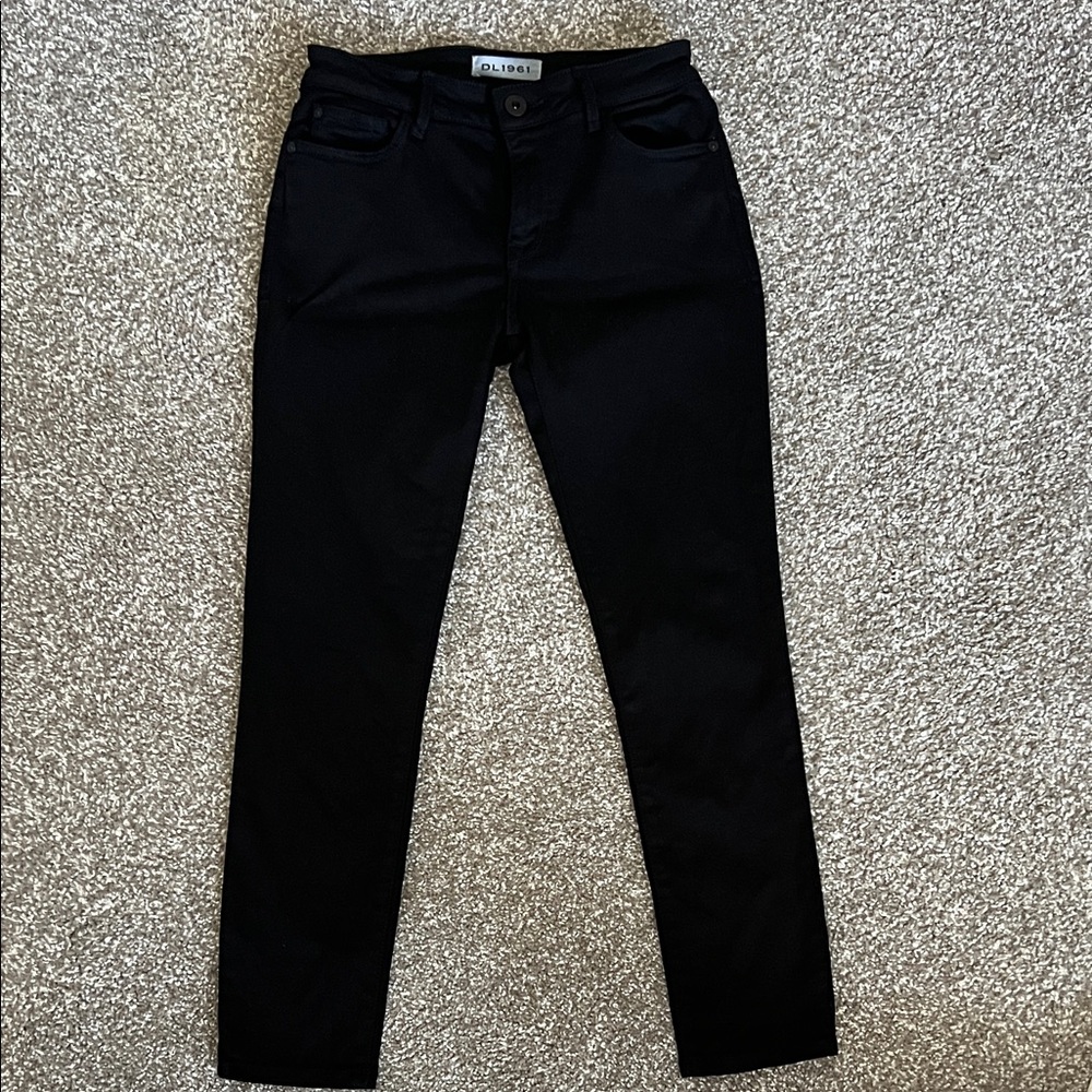 DL1961 Women's Black Florence Instasculpt Cropped Jeans